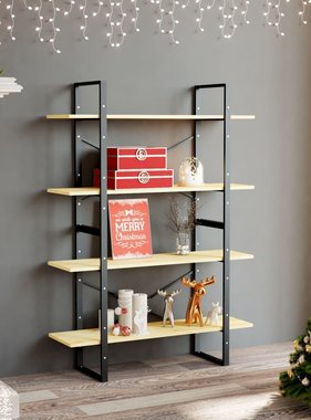 vidaXL Boekenkast met 4 schappen 100x30x140 cm massief grenenhout