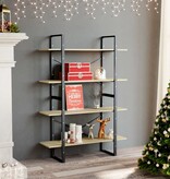 vidaXL Boekenkast met 4 schappen 100x30x140 cm spaanplaat sonoma eiken