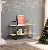 vidaXL Boekenkast met 2 schappen 100x30x70 cm massief grenenhout