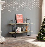 vidaXL Boekenkast met 2 schappen 100x30x70 cm spaanplaat sonoma eiken