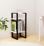 vidaXL Boekenkast met 2 schappen 40x30x70 cm massief grenenhout wit