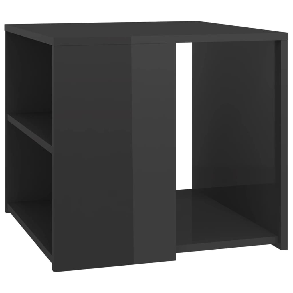 VidaXL Bijzettafel 50x50x45 cm spaanplaat hoogglans grijs