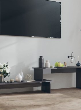 VidaXL Tv-meubel 180x30x43 cm spaanplaat hoogglans grijs