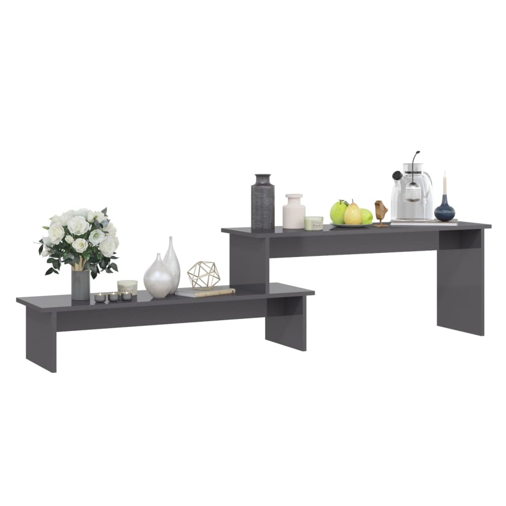 VidaXL Tv-meubel 180x30x43 cm spaanplaat hoogglans grijs