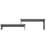 VidaXL Tv-meubel 180x30x43 cm spaanplaat hoogglans grijs