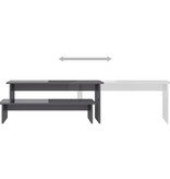 VidaXL Tv-meubel 180x30x43 cm spaanplaat hoogglans grijs