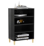 VidaXL Dressoir 57x35x90 cm spaanplaat hoogglans grijs