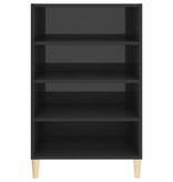VidaXL Dressoir 57x35x90 cm spaanplaat hoogglans grijs