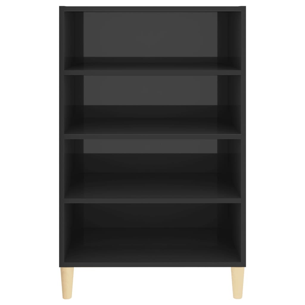 VidaXL Dressoir 57x35x90 cm spaanplaat hoogglans grijs