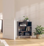 VidaXL Dressoir 57x35x70 cm spaanplaat hoogglans grijs