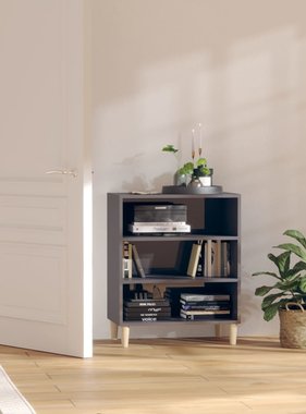 VidaXL Dressoir 57x35x70 cm spaanplaat hoogglans grijs