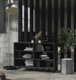 VidaXL Dressoir 103,5x35x70 cm spaanplaat hoogglans grijs