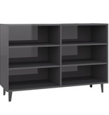 VidaXL Dressoir 103,5x35x70 cm spaanplaat hoogglans grijs