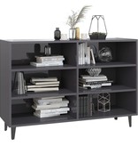 VidaXL Dressoir 103,5x35x70 cm spaanplaat hoogglans grijs