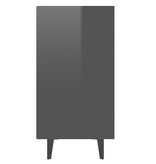 VidaXL Dressoir 103,5x35x70 cm spaanplaat hoogglans grijs