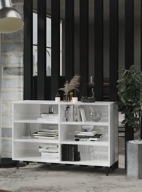 VidaXL Dressoir 103,5x35x70 cm spaanplaat hoogglans wit
