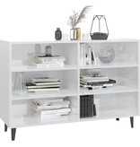VidaXL Dressoir 103,5x35x70 cm spaanplaat hoogglans wit