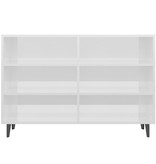 VidaXL Dressoir 103,5x35x70 cm spaanplaat hoogglans wit