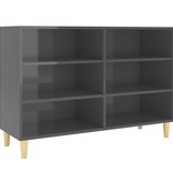 VidaXL Dressoir 103,5x35x70 cm spaanplaat hoogglans grijs