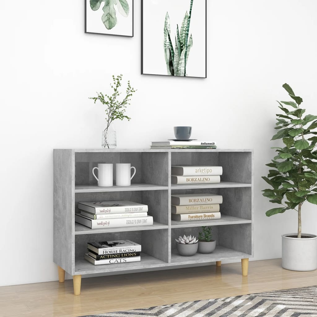 VidaXL Dressoir 103,5x35x70 cm spaanplaat betongrijs