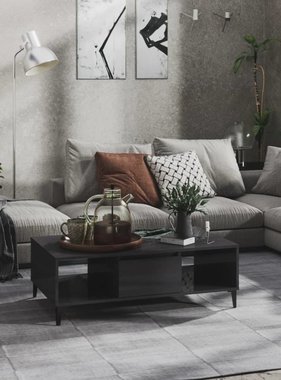 VidaXL Salontafel 103,5x60x35 cm spaanplaat hoogglans grijs