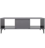 VidaXL Salontafel 103,5x60x35 cm spaanplaat hoogglans grijs