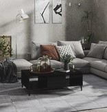 VidaXL Salontafel 103,5x60x35 cm spaanplaat hoogglans zwart