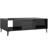 vidaXL Salontafel 103,5x60x35 cm spaanplaat hoogglans zwart