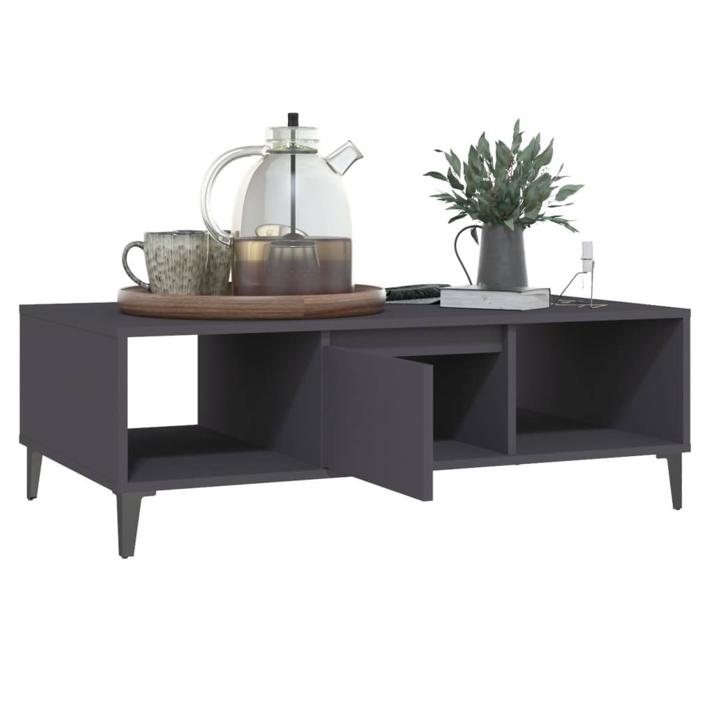 VidaXL Salontafel 103,5x60x35 cm spaanplaat grijs