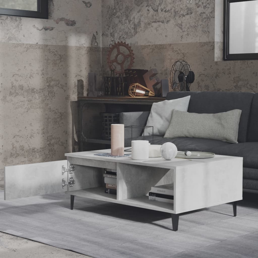 VidaXL Salontafel 90x60x35 cm spaanplaat betongrijs