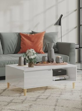 VidaXL Salontafel 90x60x35 cm spaanplaat hoogglans wit