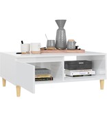 VidaXL Salontafel 90x60x35 cm spaanplaat hoogglans wit