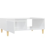 VidaXL Salontafel 90x60x35 cm spaanplaat hoogglans wit
