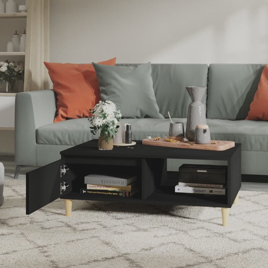 VidaXL Salontafel 90x60x35 cm spaanplaat zwart