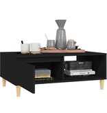 VidaXL Salontafel 90x60x35 cm spaanplaat zwart
