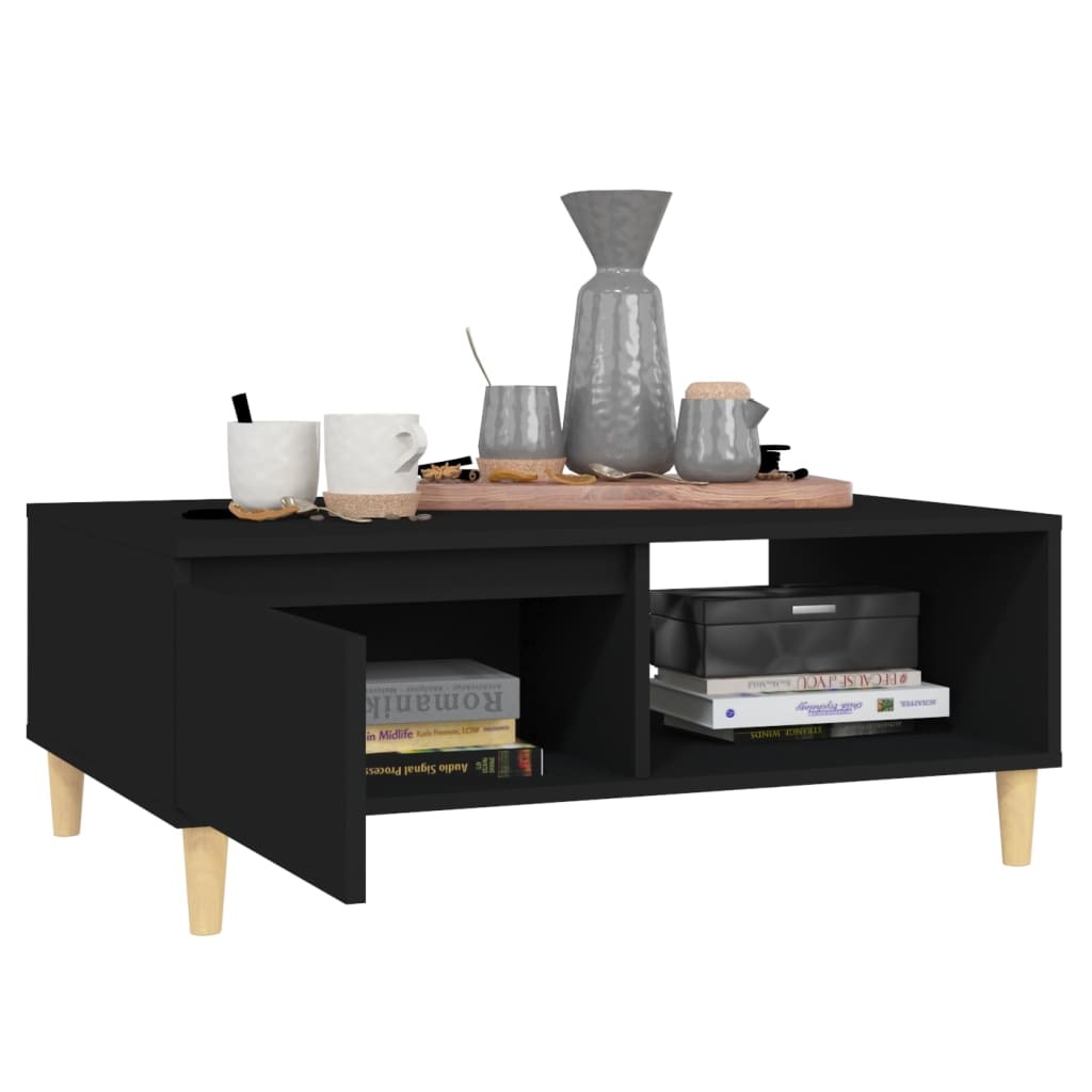 VidaXL Salontafel 90x60x35 cm spaanplaat zwart