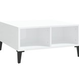 VidaXL Salontafel 60x60x30 cm spaanplaat hoogglans wit