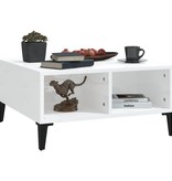 VidaXL Salontafel 60x60x30 cm spaanplaat hoogglans wit