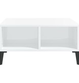 VidaXL Salontafel 60x60x30 cm spaanplaat hoogglans wit