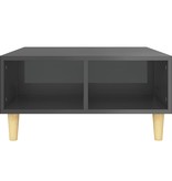 VidaXL Salontafel 60x60x30 cm spaanplaat hoogglans grijs