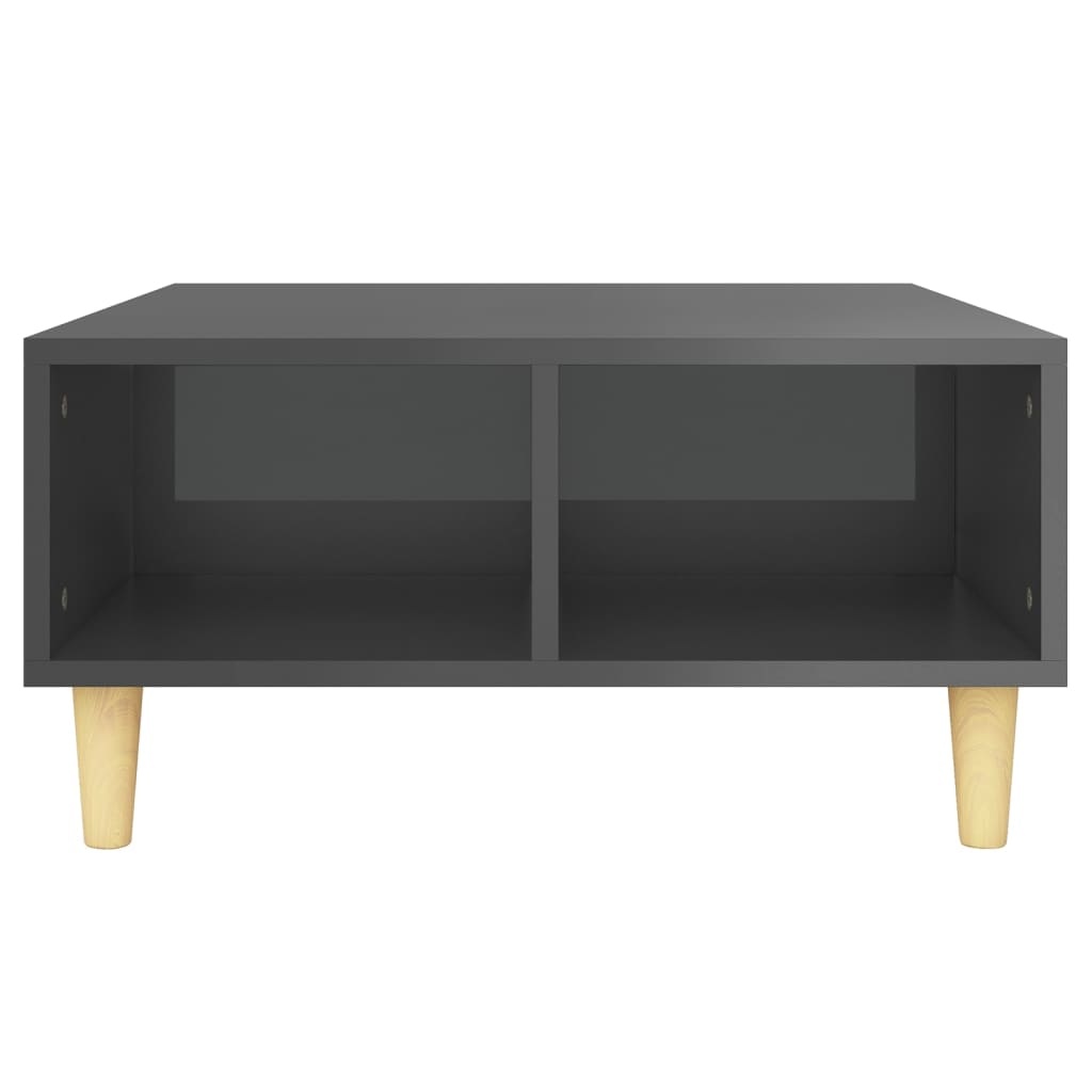 VidaXL Salontafel 60x60x30 cm spaanplaat hoogglans grijs
