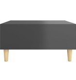 VidaXL Salontafel 60x60x30 cm spaanplaat hoogglans grijs