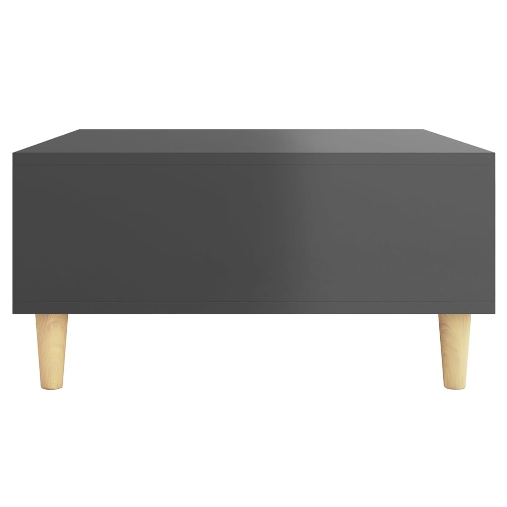 VidaXL Salontafel 60x60x30 cm spaanplaat hoogglans grijs