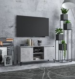 VidaXL Tv-meubel met metalen poten 103,5x35x50 cm betongrijs