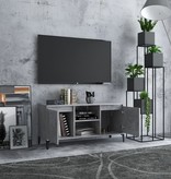 VidaXL Tv-meubel met metalen poten 103,5x35x50 cm betongrijs