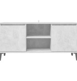 VidaXL Tv-meubel met metalen poten 103,5x35x50 cm betongrijs