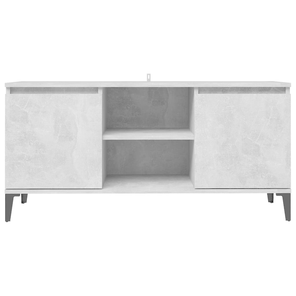 VidaXL Tv-meubel met metalen poten 103,5x35x50 cm betongrijs