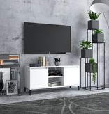 VidaXL Tv-meubel met metalen poten 103,5x35x50 cm wit