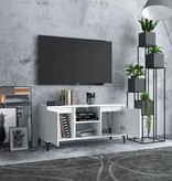 VidaXL Tv-meubel met metalen poten 103,5x35x50 cm wit