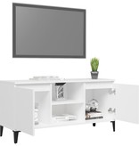 VidaXL Tv-meubel met metalen poten 103,5x35x50 cm wit
